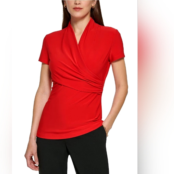 Dkny Tops - DKNY Large Red Blouse